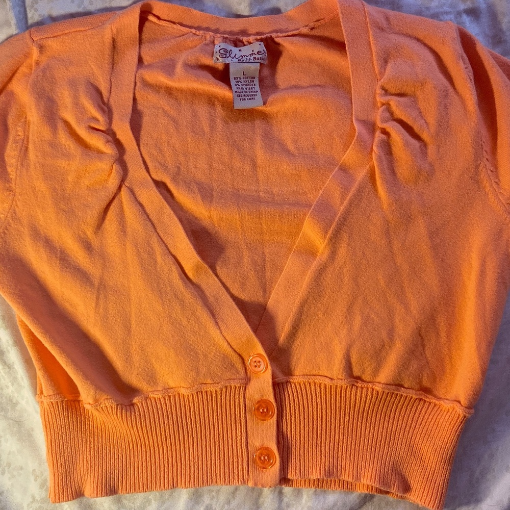 vintage orange button short sleeve